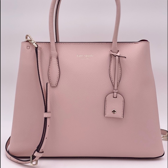 Kate Spade Medium Top ZIP Satchel Rose Smoke - Picture 2 of 12